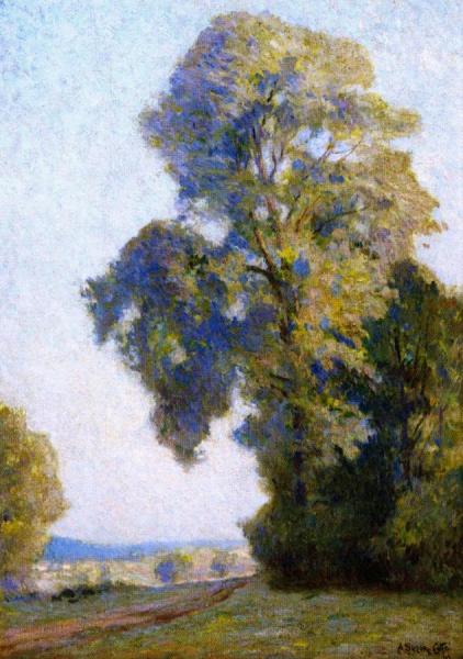 Hazy Morning, Lombardy Poplars by Marc-aurele De Foy Suzor-cote
