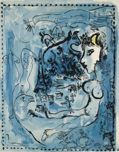 Composition Bleue by Marc Chagall