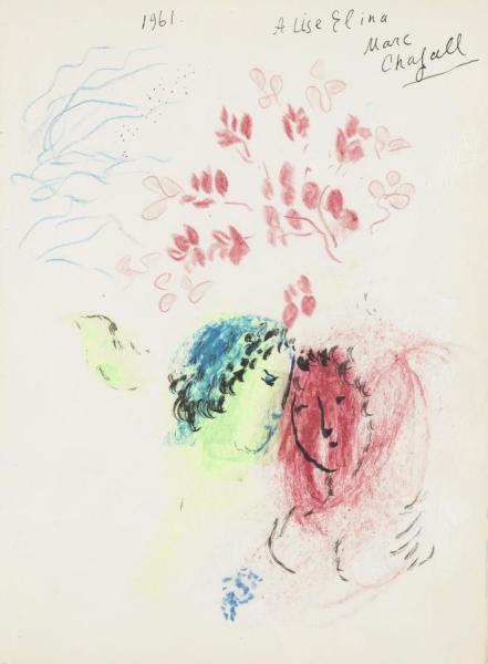 Couple D'amoureux, 1961 by Marc Chagall