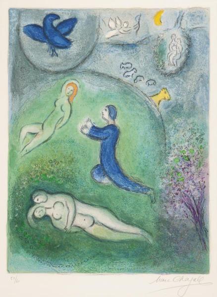 Daphnis And Lycenion by Marc Chagall