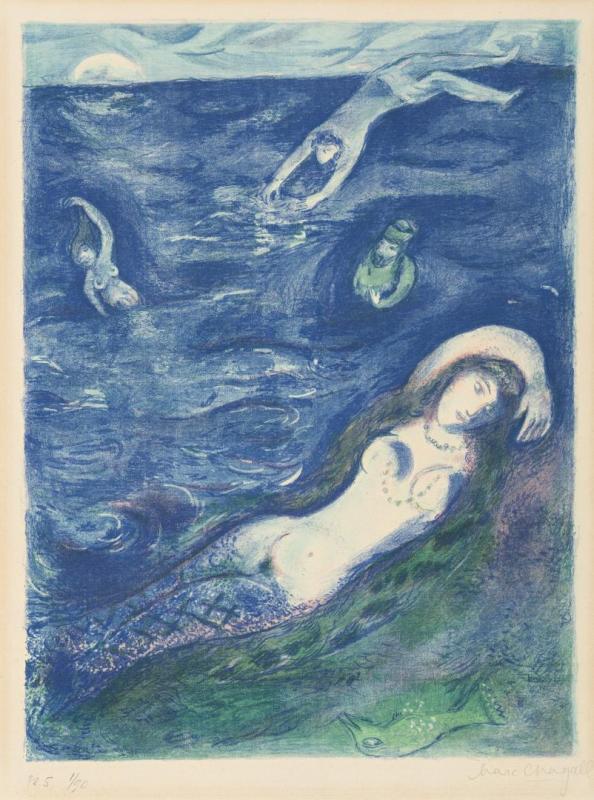 Four Tales From The Arabian Nights - So I Came Forth Of The Sea... by Marc Chagall