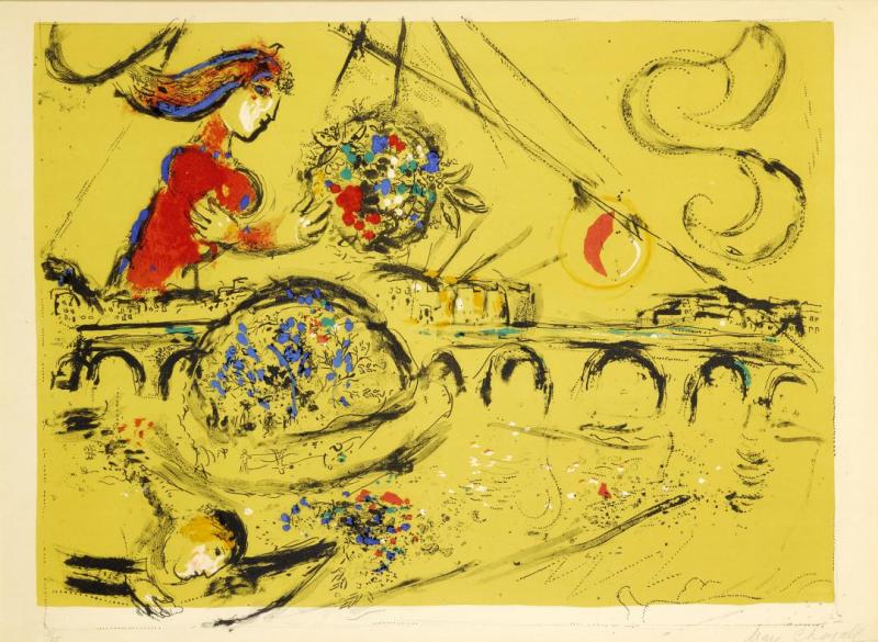 Ile Saint Louis by Marc Chagall