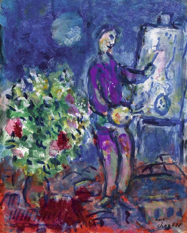 L'artiste Sur Les Toits by Marc Chagall