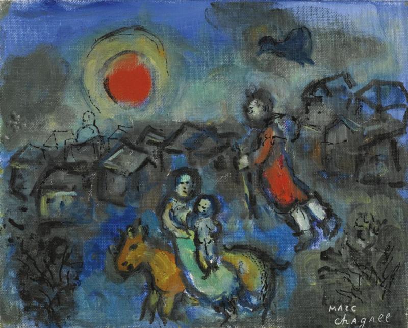 La Fuite En Egypte by Marc Chagall
