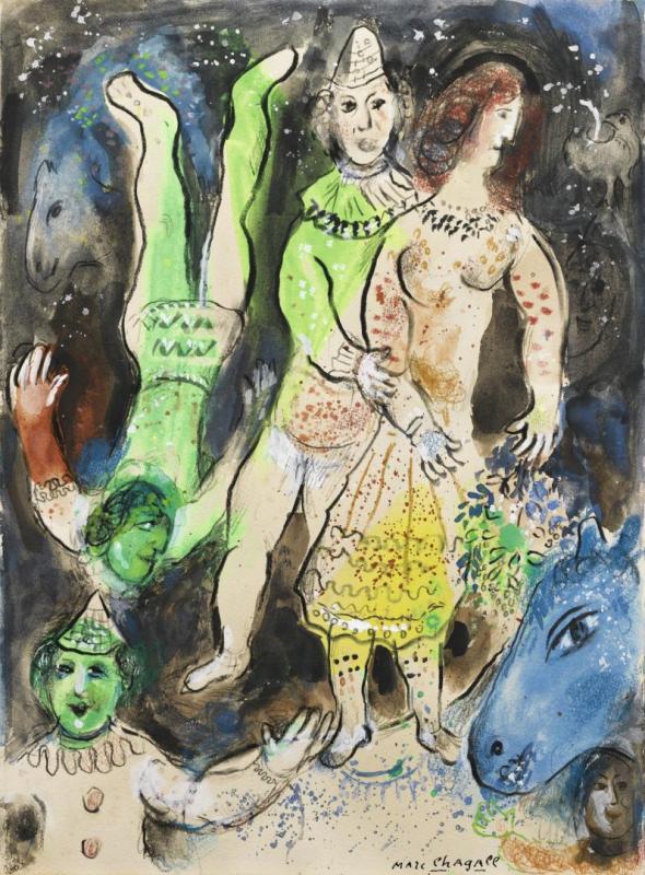 Le Clown Amoureux by Marc Chagall