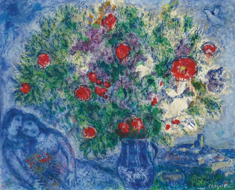 Le Vase Bleu by Marc Chagall