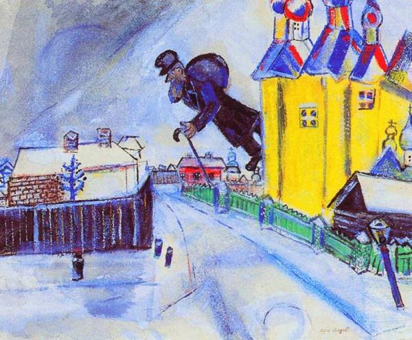 Over Vitebesk by Marc Chagall Oil Painting Reproductions