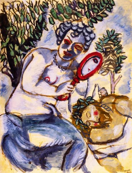 The Mirror by Marc Chagall