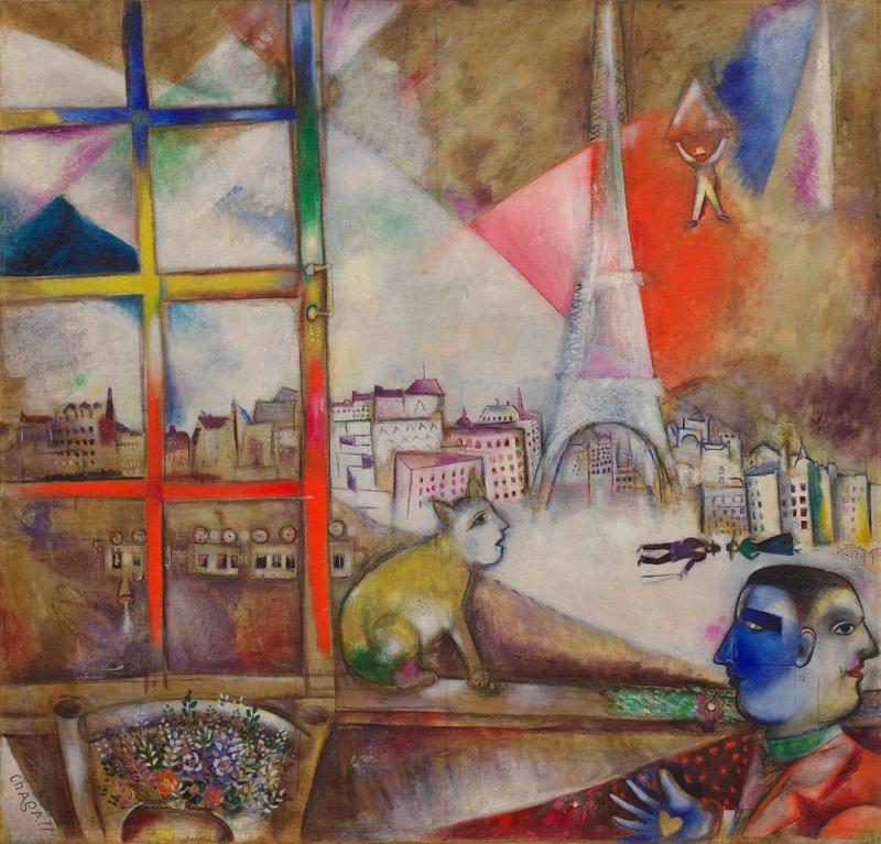 Paris Through The Window, 1913 by Marc Chagall