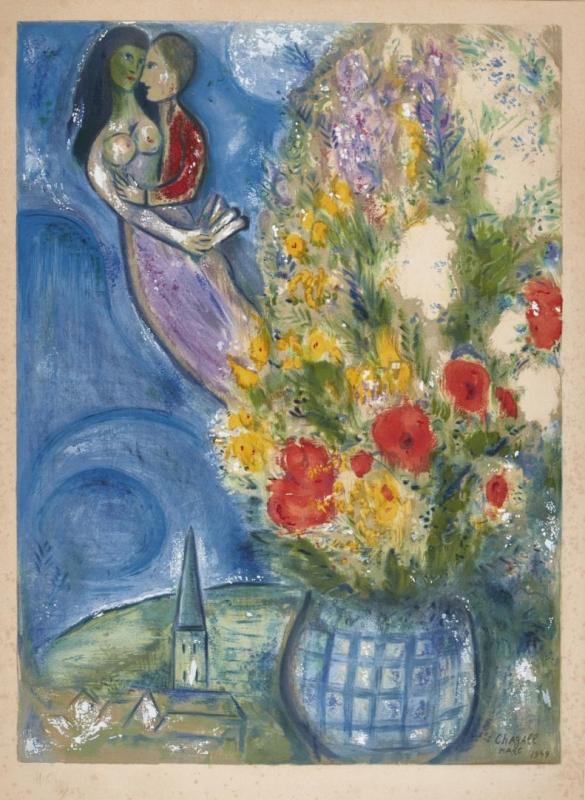 Red Poppies by Marc Chagall