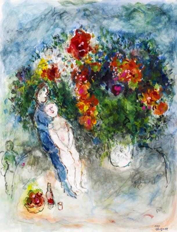 Reverie D'amoureux by Marc Chagall