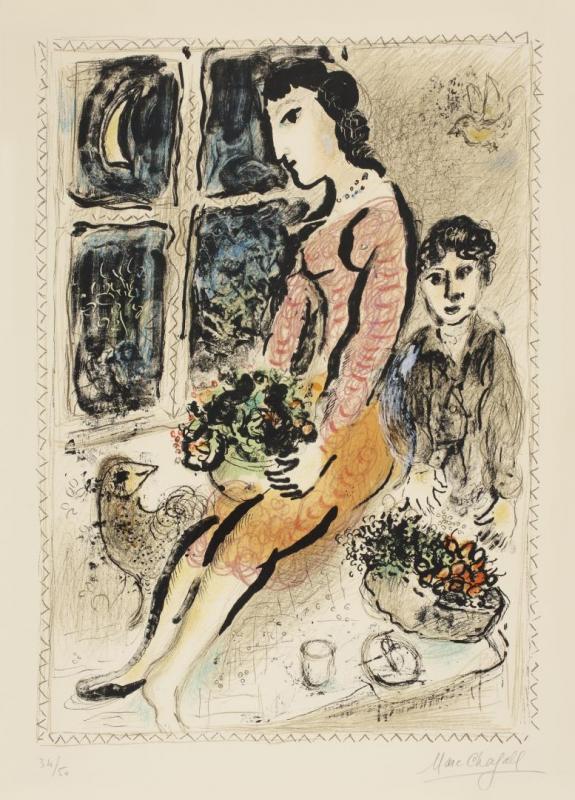 The Purple Bodice by Marc Chagall