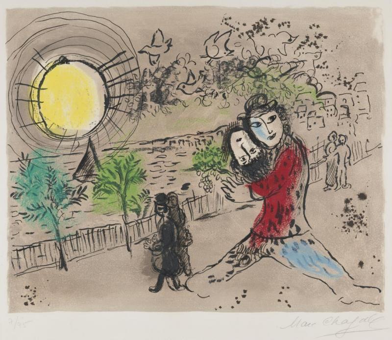 The Yellow Sun by Marc Chagall