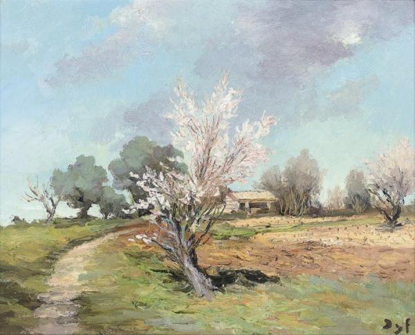 Almond Tree In Bloom by Marcel Dyf Oil Painting Reproductions