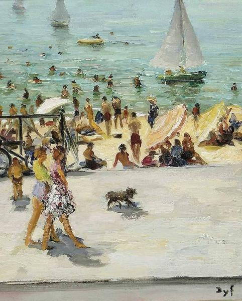 Beach Scene by Marcel Dyf