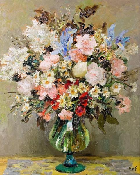 Big Vase Of Flowers by Marcel Dyf