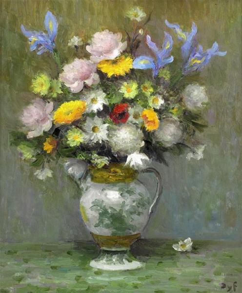 Blue Irises by Marcel Dyf