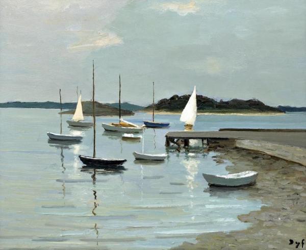Boats, Morning by Marcel Dyf