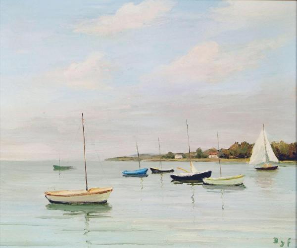 Calm Waters At Logeo, Brittany by Marcel Dyf