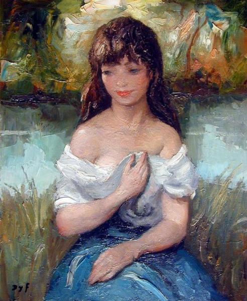 Catherine Pensive by Marcel Dyf