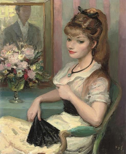 Claudine Before The Ball by Marcel Dyf