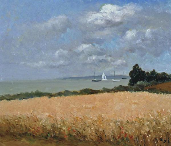 Field Of Wheat In Brittany by Marcel Dyf
