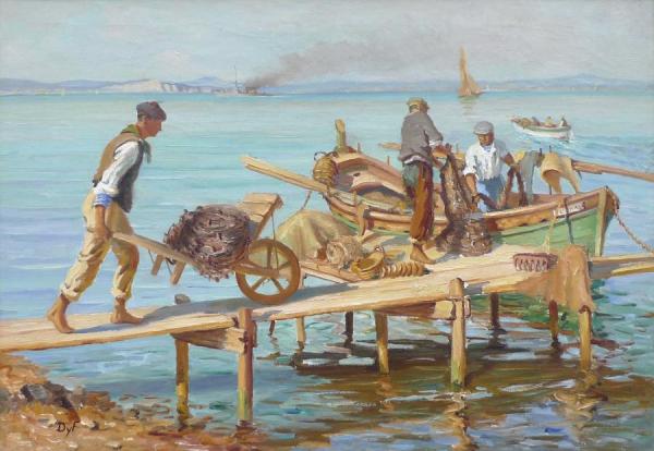 Fishermen by Marcel Dyf Oil Painting Reproductions