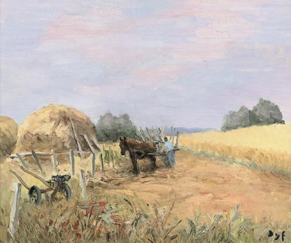 Hay Loading by Marcel Dyf