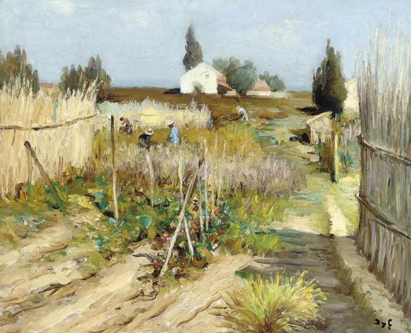 Kitchen Garden In Provence by Marcel Dyf