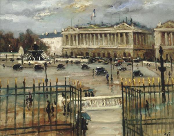 Paris, Place De La Concorde by Marcel Dyf Oil Painting Reproductions