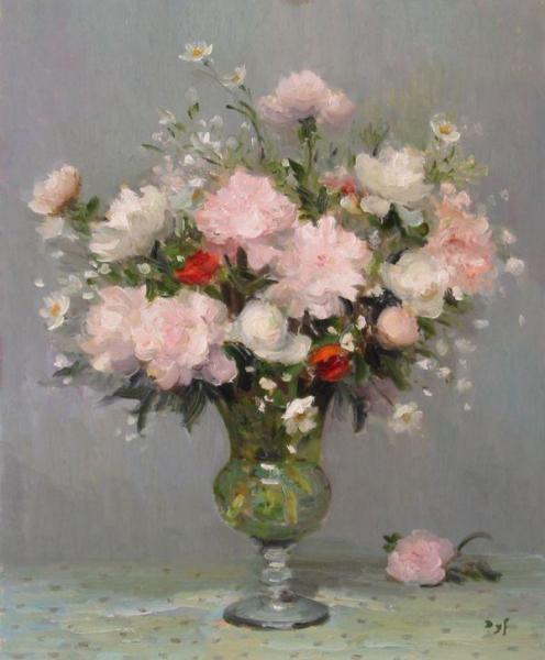 Peonies And Poppies by Marcel Dyf