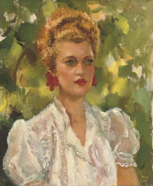 Portrait Of A Girl by Marcel Dyf Oil Painting Reproductions