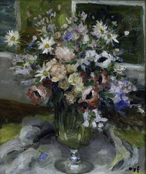 Roses And Anenomes by Marcel Dyf