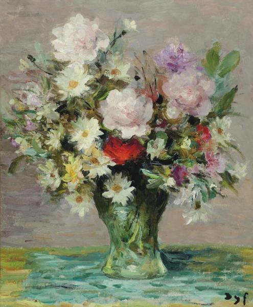 Roses And Papavers by Marcel Dyf