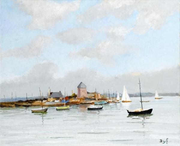 Shipyard In Camaret by Marcel Dyf