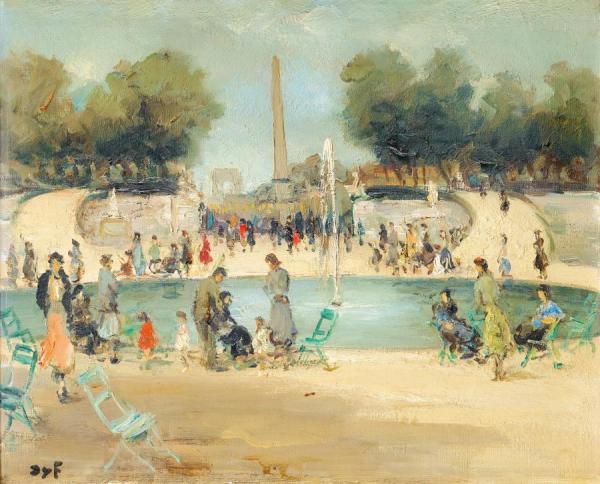 The Garden Of Tuileries by Marcel Dyf
