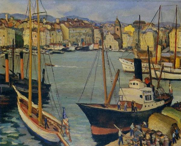 The Port Of Marseille by Marcel Dyf Oil Painting Reproductions