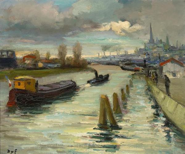 The Seine In Rouen by Marcel Dyf
