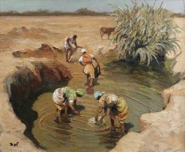 The Washerwomen by Marcel Dyf