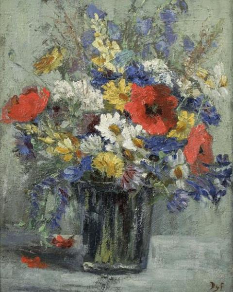 Vase Of Flowers by Marcel Dyf