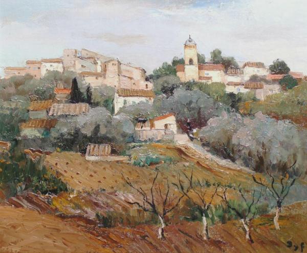 Village In Provence by Marcel Dyf