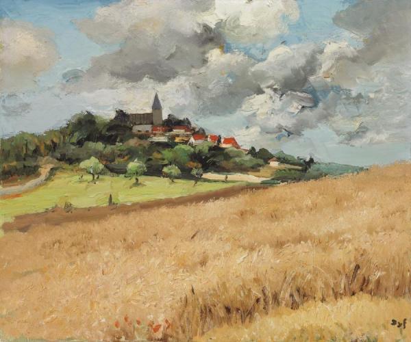 Village Of Saint Remy L'honore by Marcel Dyf