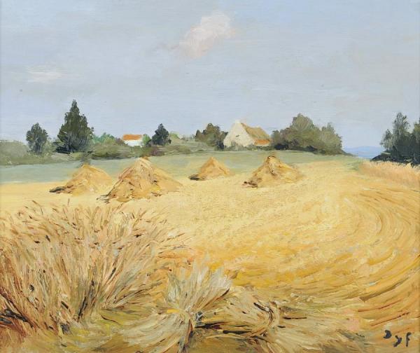 Wheat Stacks by Marcel Dyf