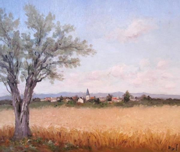 Willow In A Wheat Field by Marcel Dyf