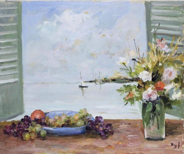 Window Overlooking The Sea by Marcel Dyf