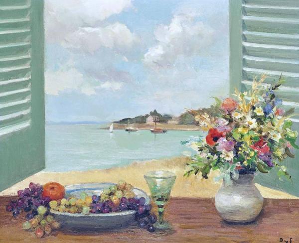 Window Overlooking The Sea by Marcel Dyf