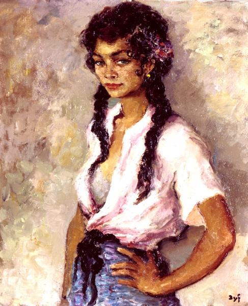 Marcel Dyf Young Gypsy Woman