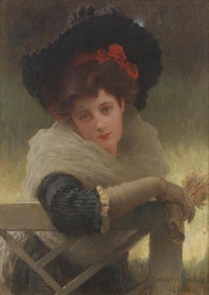 Contemplation by Marcus Stone Oil Painting Reproductions