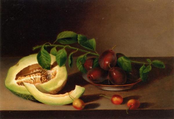 Melon, Cherries And Plums by Margaretta Angelica Peale