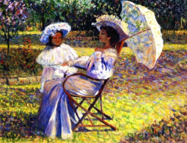 In The Garden by Marguerite Rousseau Oil Painting Reproductions